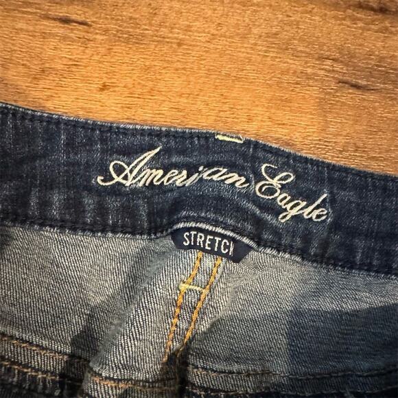 American Eagle Classic 8S Short Skinny Stretch Jeans Medium Wash Minimalist READ - Picture 4 of 8